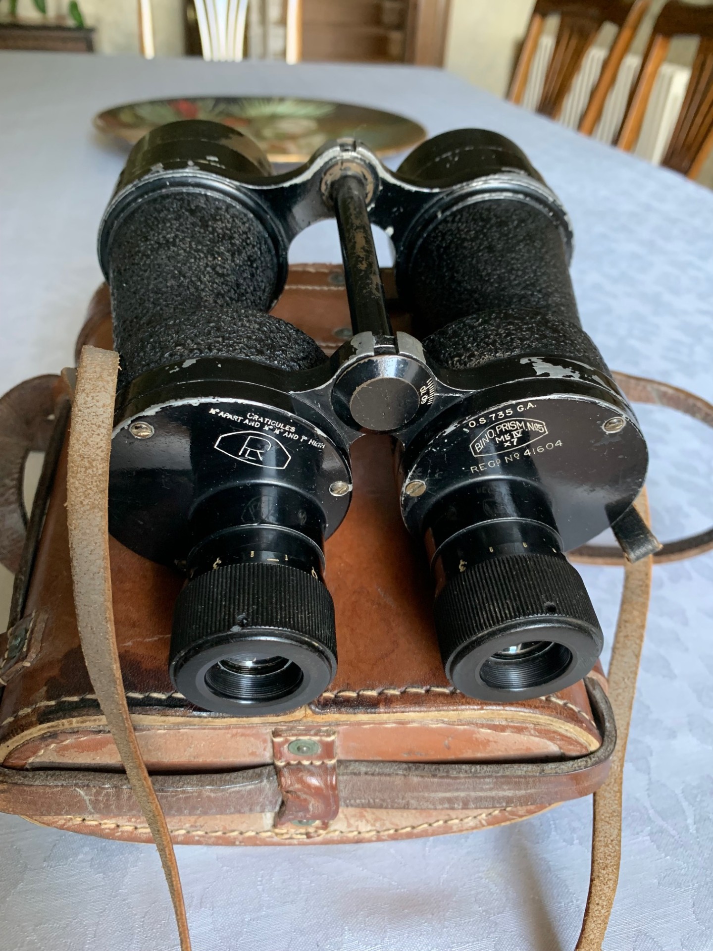 Vintage Ross Bino Prism No. 5 MkIV WWII 7×50 Binoculars circa 1940s O.S 735 G.A. 2n Vintage Ross Bino Prism No. 5 MkIV WWII 7×50 Binoculars circa 1940s O.S 735 G.A.