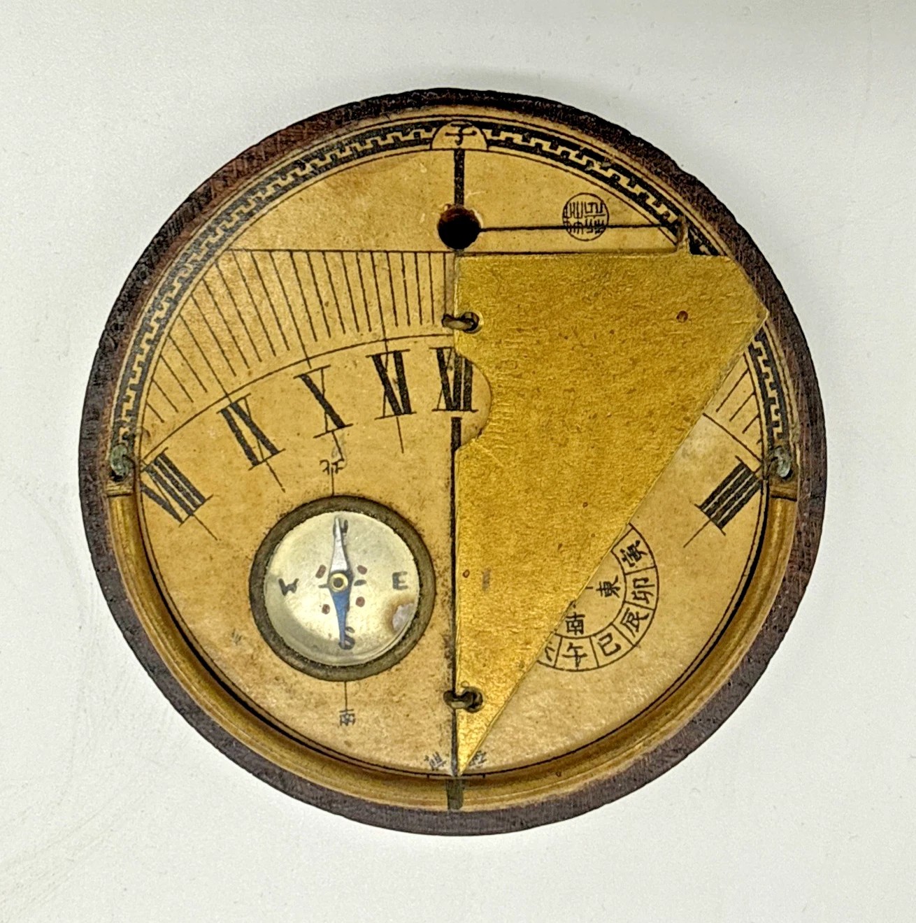 ZASSHU-DOKEI, Japanese compass sundial.