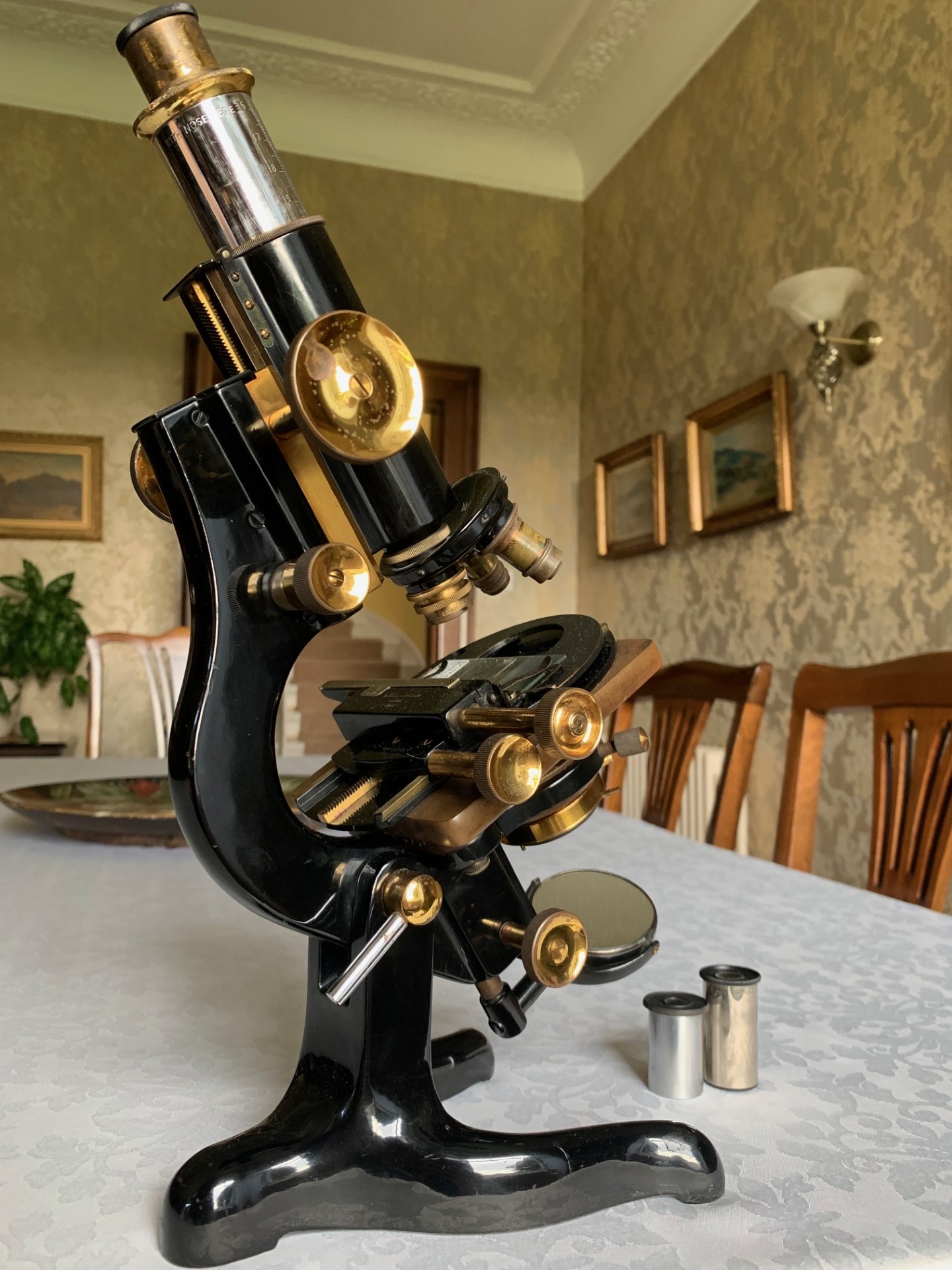 Vintage W. Watson & Sons Ltd Service Microscope c1934 – with Universal Body