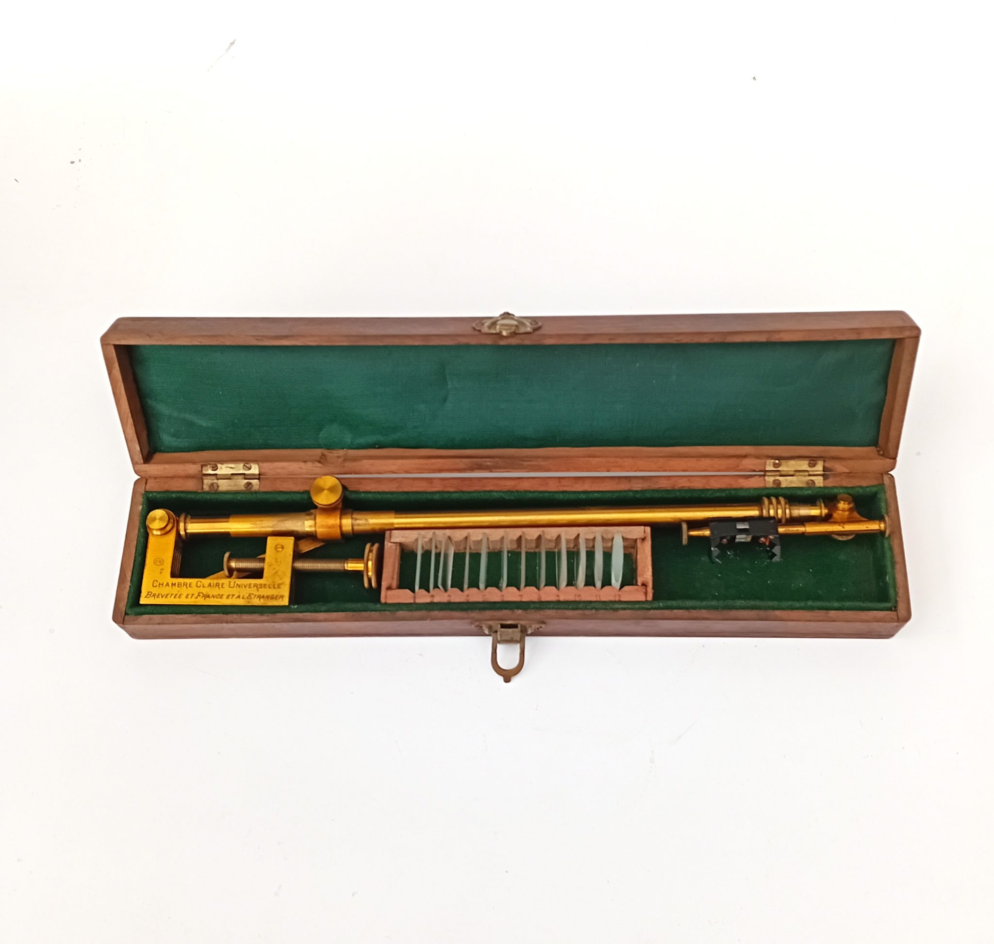Antique P. Berville Universal Camera Lucida. Complete with 12 Lenses. France, (no 2).