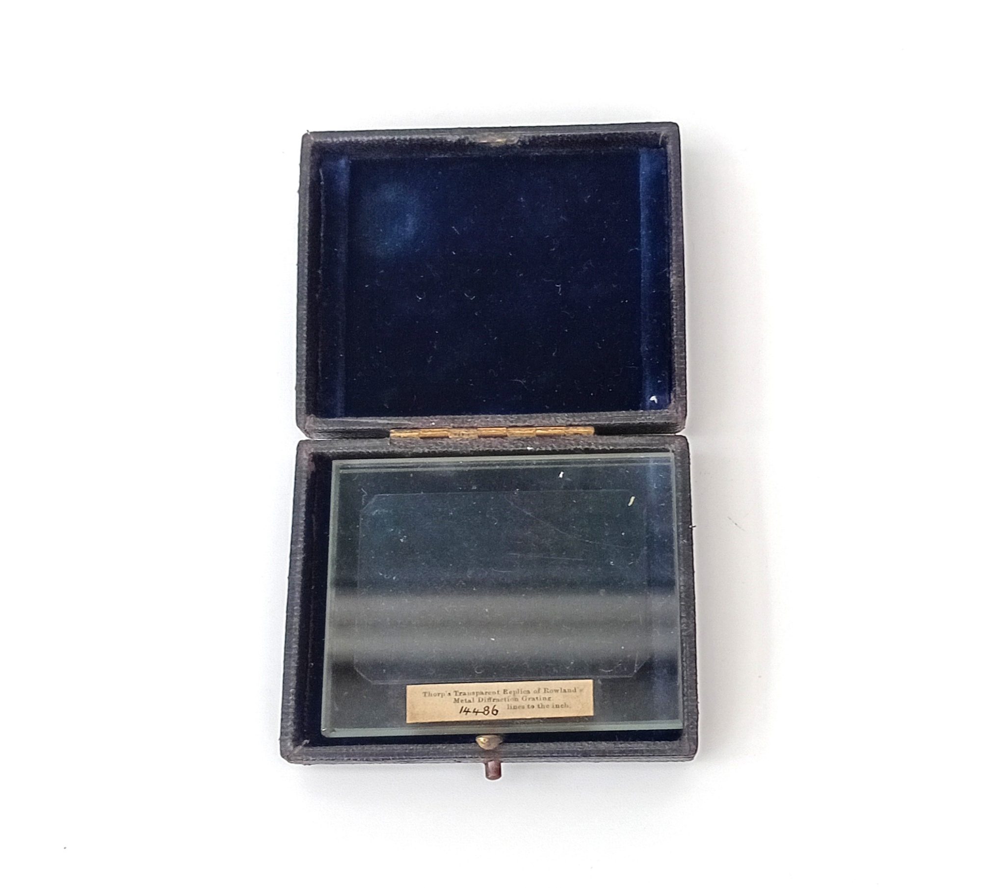 SOLD – Thorp’s Transparent Replica of Rowland’s Metal Diffraction Grating.