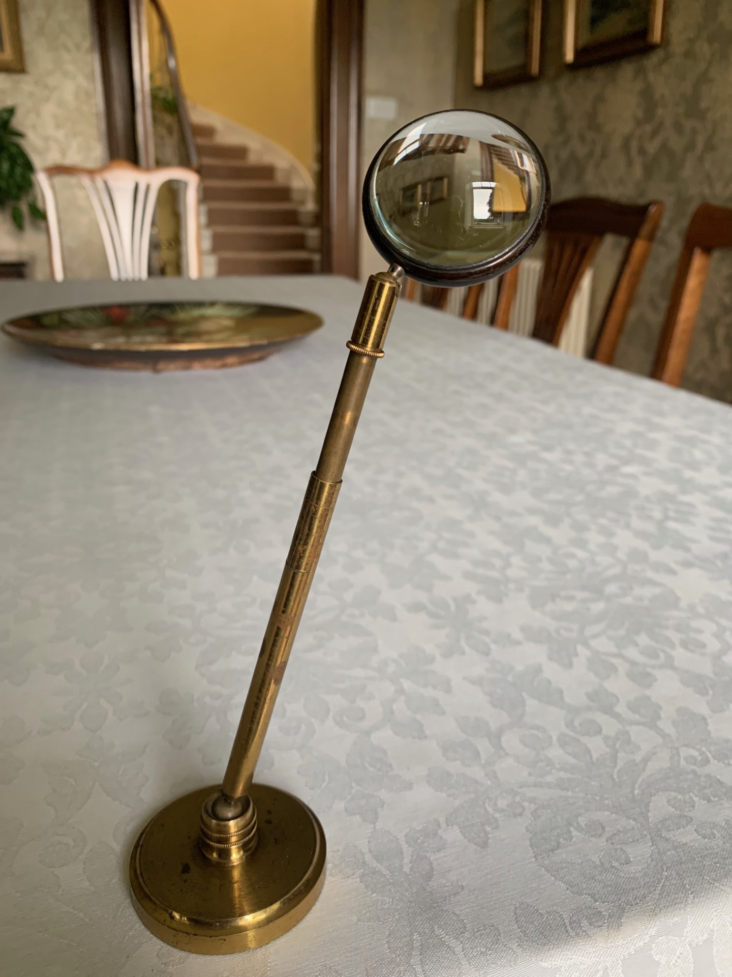 Antique Microscope Extendable Bull’s Eye Desk-top Condenser with 1.5 inch Lens