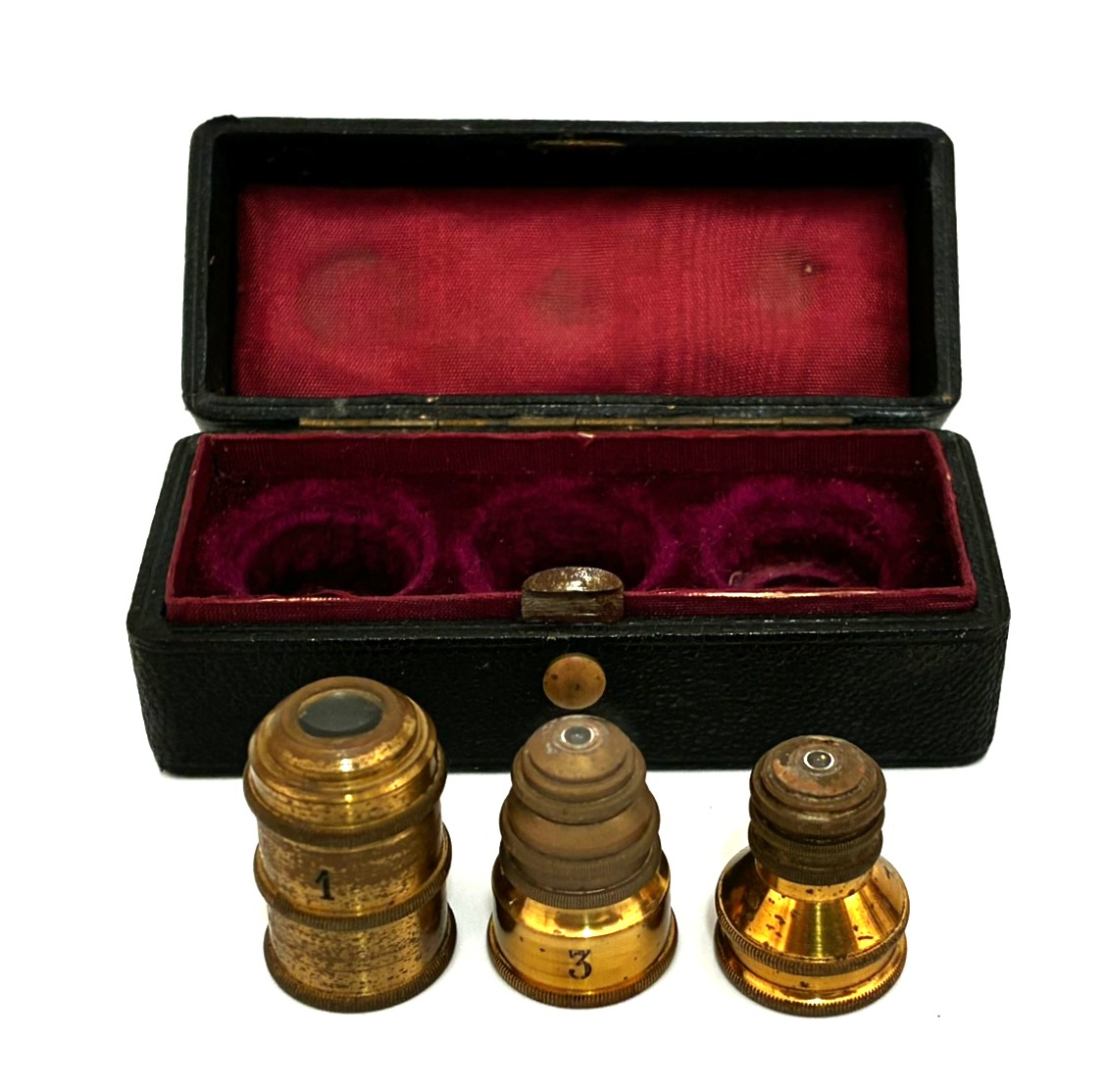 Early Nachet microscope objectives (1875)