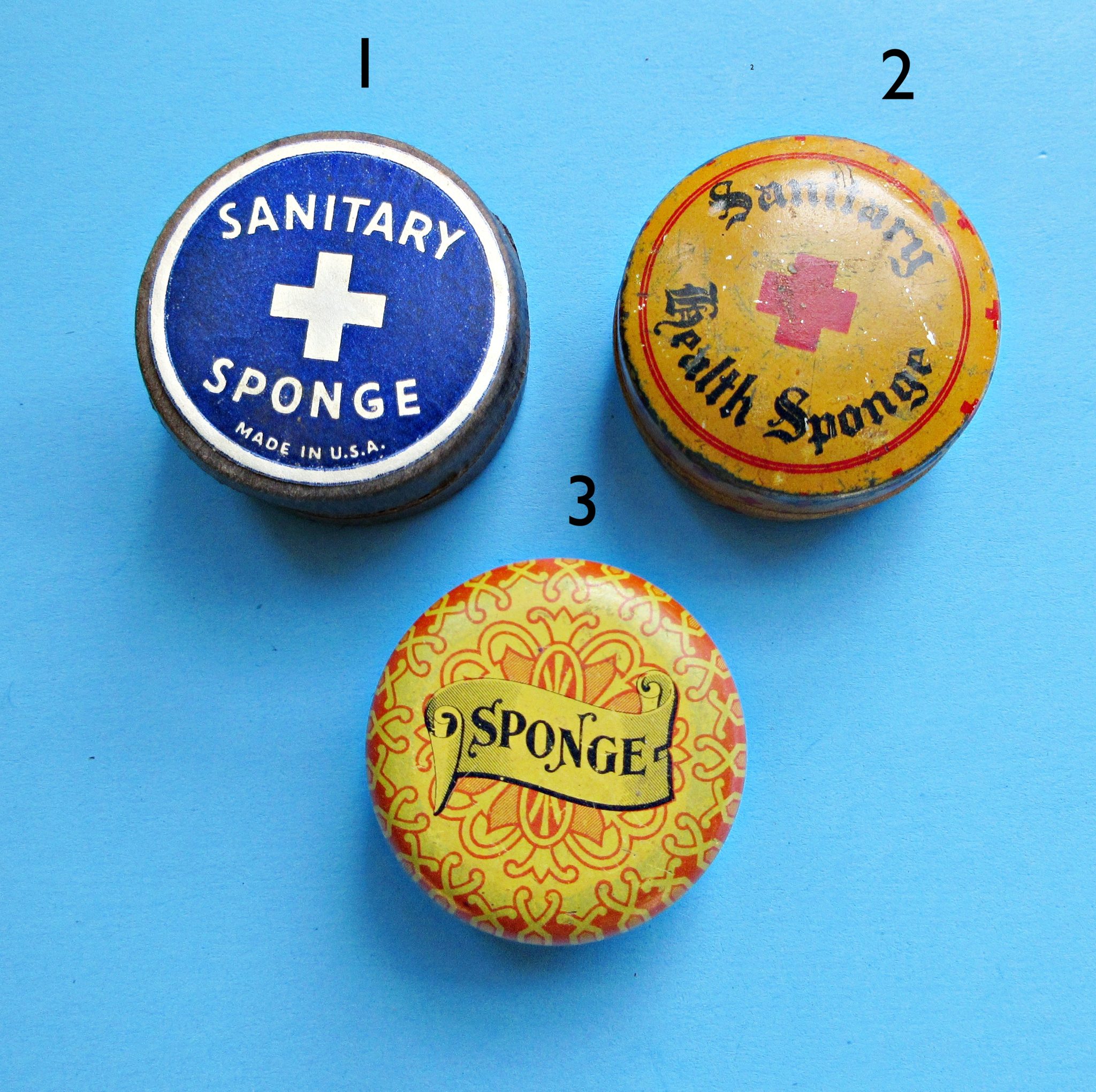 1920s contraceptive sponges and cases