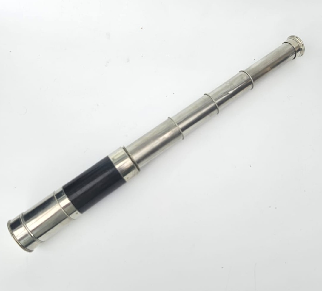 Four draw nickel silver telescope & case – Carpenter & Westley, London.
