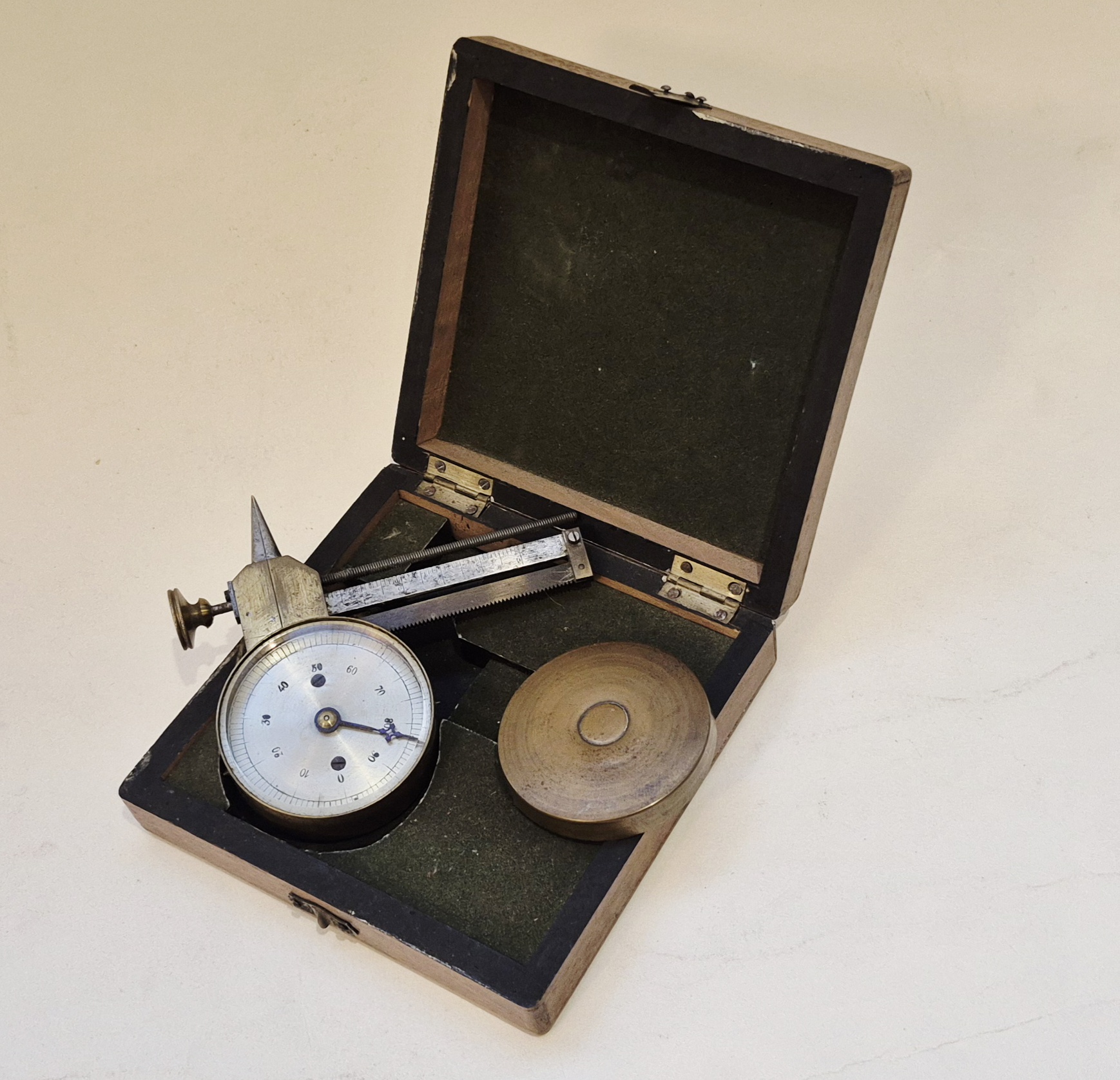 A fine micrometric dial caliper, French, circa 1820-1840