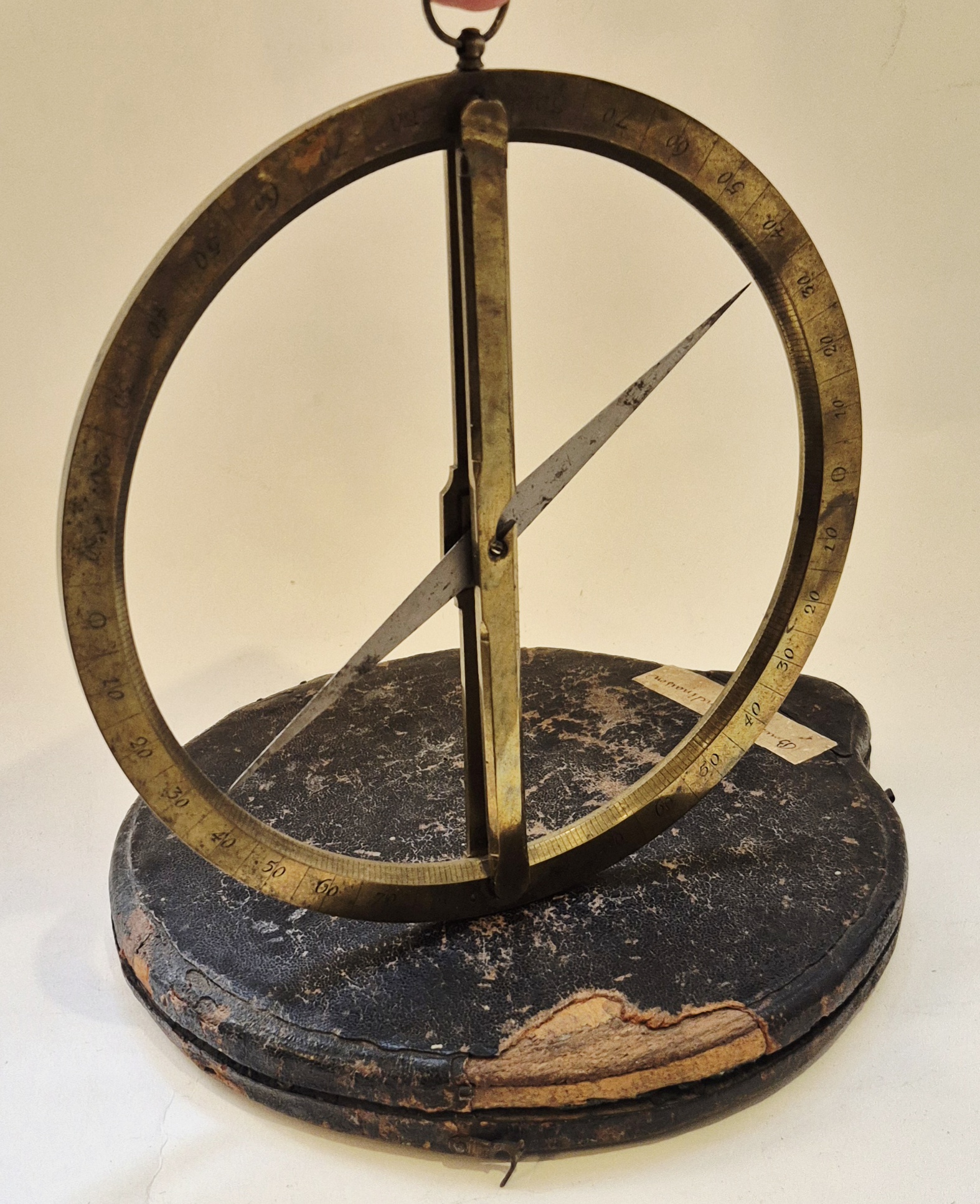 A large cased and travelling brass dip circle, France, circa 1760-1770