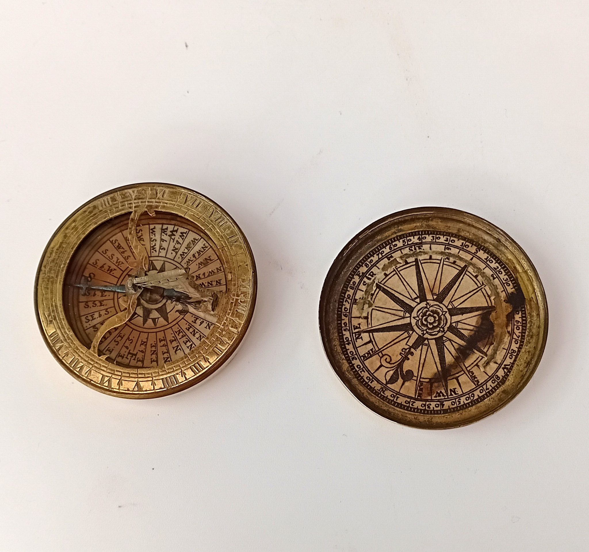 A two inch pocket compass sundial.