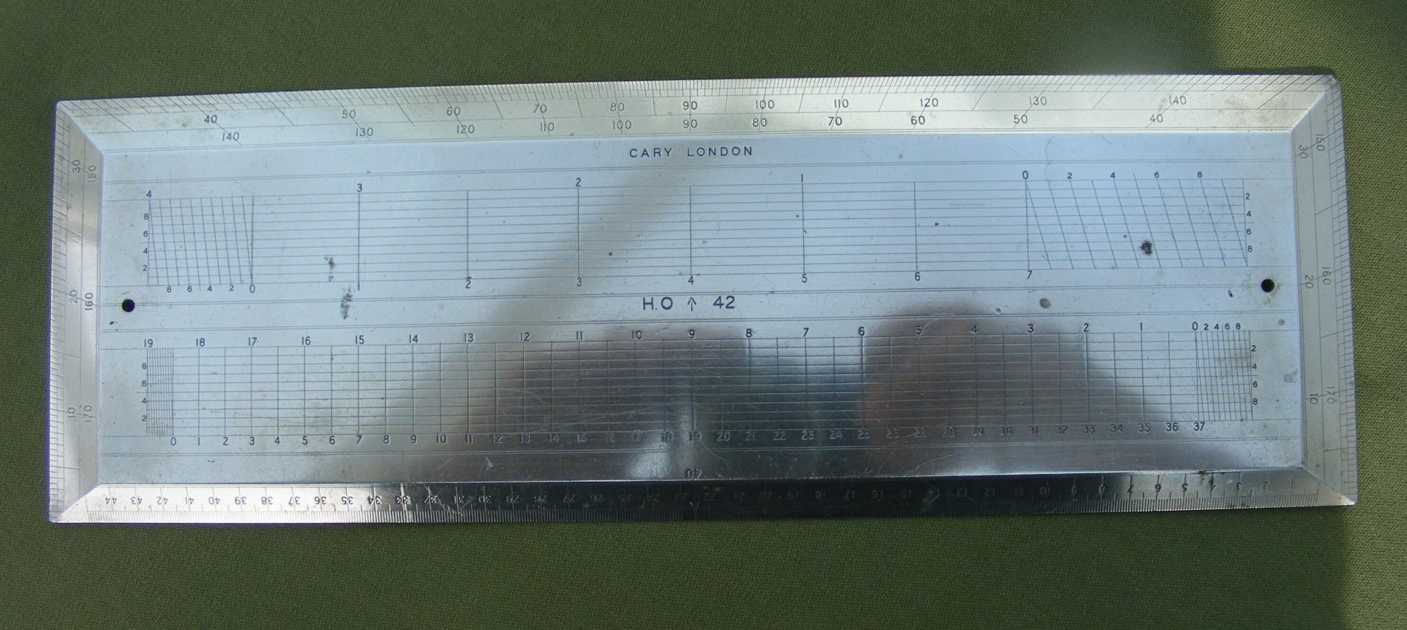 FINE CARY ELECTRUM PROTRACTOR RULE