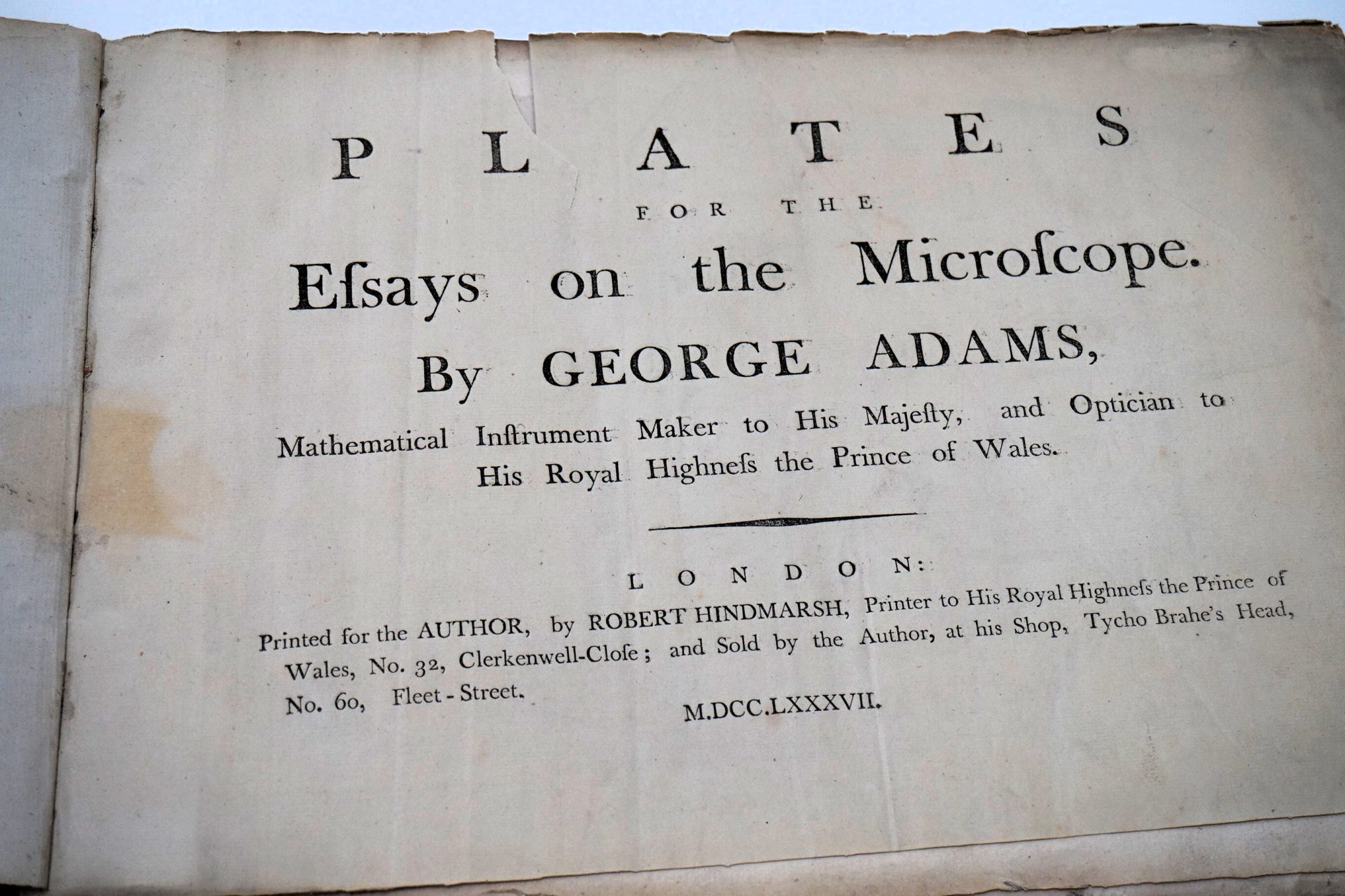 George Adams Jr. (1787) – Plates for Essays on the Microscope