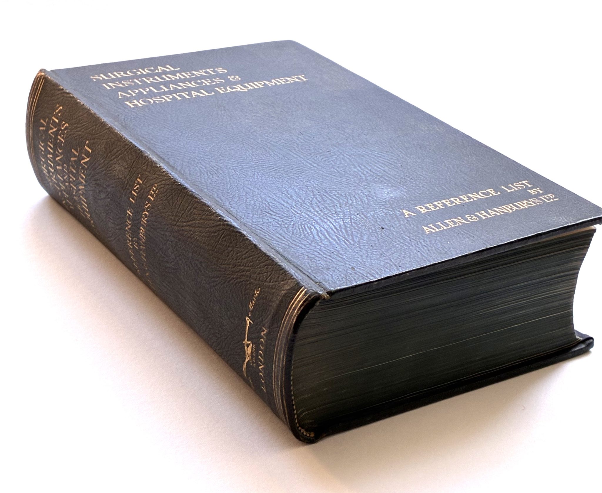 Catalogue: Surgical Instruments, Appliances & Hospital Equipment – A Reference List Allen &  Hanbury Ltd 1930