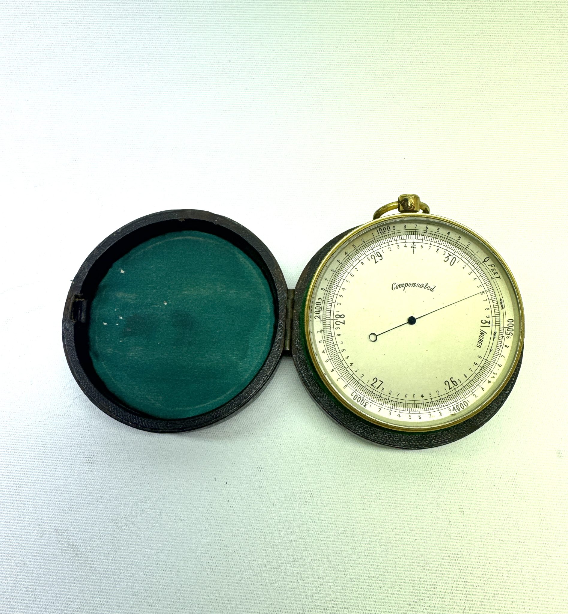 Antique English pocket barometer