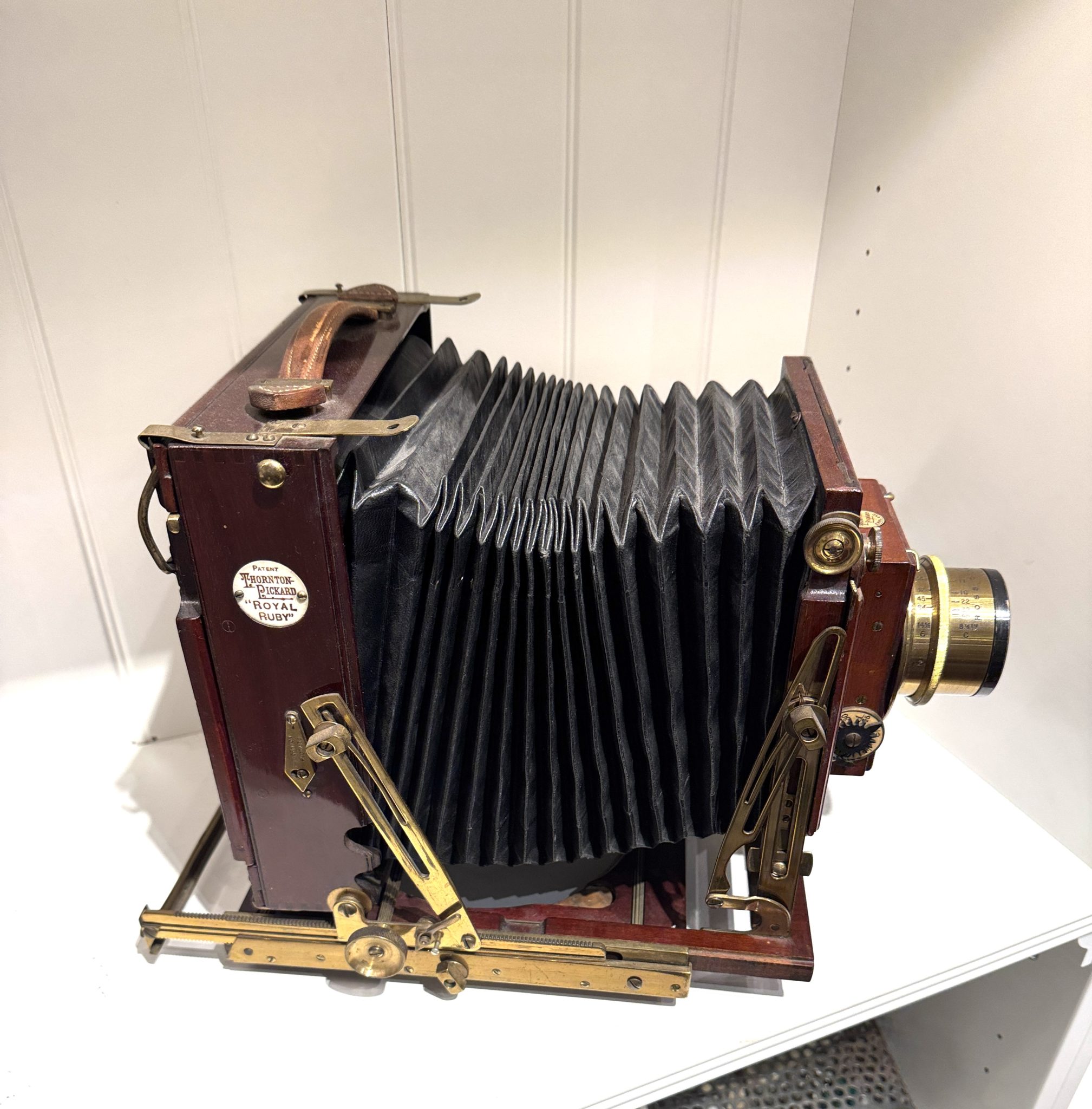 Antique half plate camera Thornton Pickard.