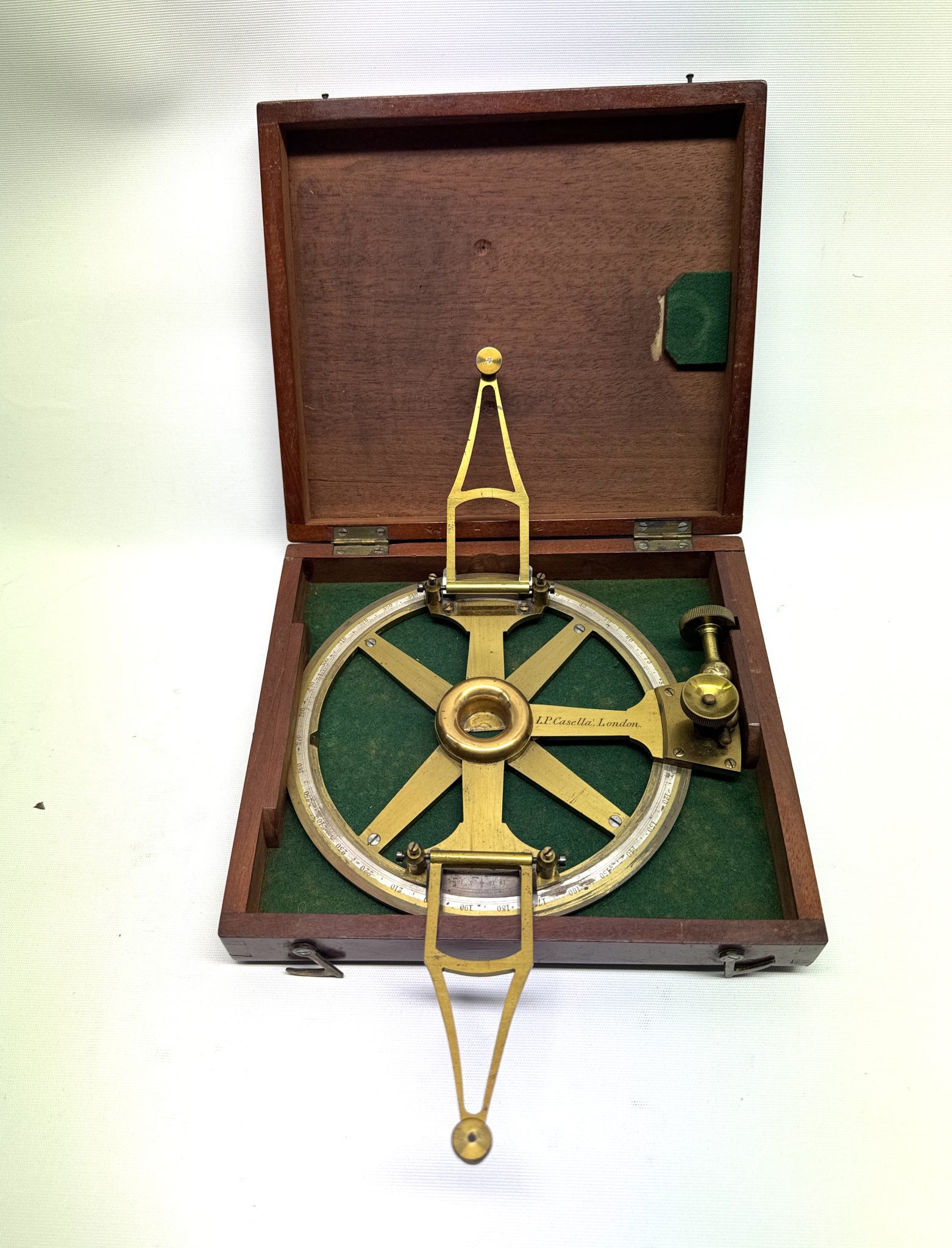 Antique full circle vernier protractor